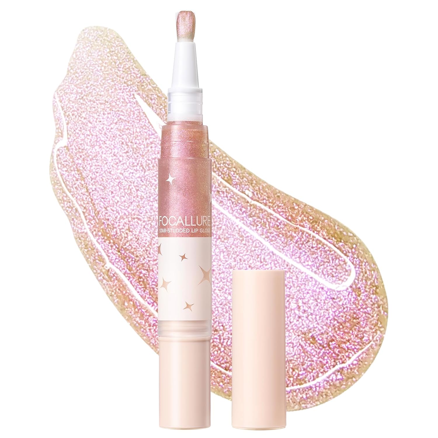 FOCALLURE Glitter Lip Gloss,High Shine Shimmer Lipstick,Long Lasting Plumping Lipgloss,Hydrating,Moisturizing,Non-Sticky and Lightweight Formula for Lip Color,Iridescent FOCALLURE Glitter Lip Gloss,High Shine Shimmer Lipstick,Long Lasting Plumping Lipgloss,Hydrating,Moisturizing,Non-Sticky and Lightweight Formula for Lip Color,Iridescent