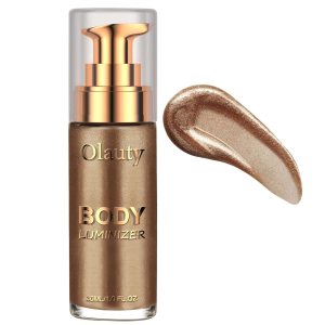 Liquid Illuminator, Firstfly Body Highlighter Makeup Smooth Shimmer Glow Liquid Foundation for Face & Body(#03 Glistening Bronze)