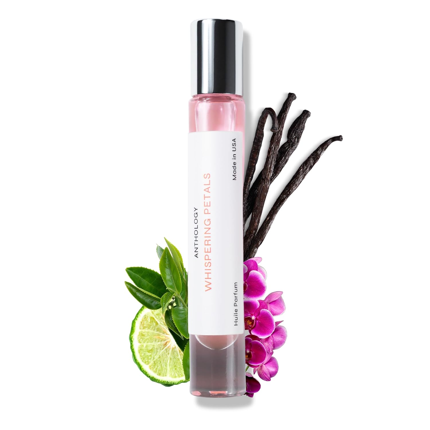 ANTHOLOGY Whispering Petals Roll on Perfume Oil for Women 0.3oz 9 ML | Bergamot, Vanilla,Jasmine, Rose, Orchid | Alcohol-Free, Travel size Rollerball | Clean Fragrance ANTHOLOGY Whispering Petals Roll on Perfume Oil for Women 0.3oz 9 ML | Bergamot, Vanilla,Jasmine, Rose, Orchid | Alcohol-Free, Travel size Rollerball | Clean Fragrance