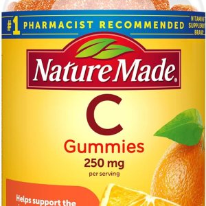 Nature Made Vitamin C 250 mg per serving, Dietary Supplement for Immune Support, 80 Gummies, 40 Day Supply