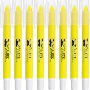 Mr. Pen- No Bleed Gel Bible Highlighters, Yellow, Pack of 8