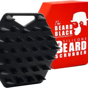 Silicone Beard Scrubber, Facial Hair Exfoliator Brush, Deep Cleans, Removes Beardruff & Dandruff, Unclogs Pores & Helps Hair Growth, Soft-Touch Shower & Bathroom Accessory for Men