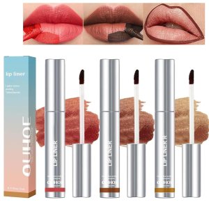 3 PCS Peel Off Lip Liner Set, Peel Off Lip Liner Tattoo, Long Lasting Matte Lip Stain Peel Off, Infused with Hyaluronic Acid & Vitamin E, Lip Makeup Gift for Women