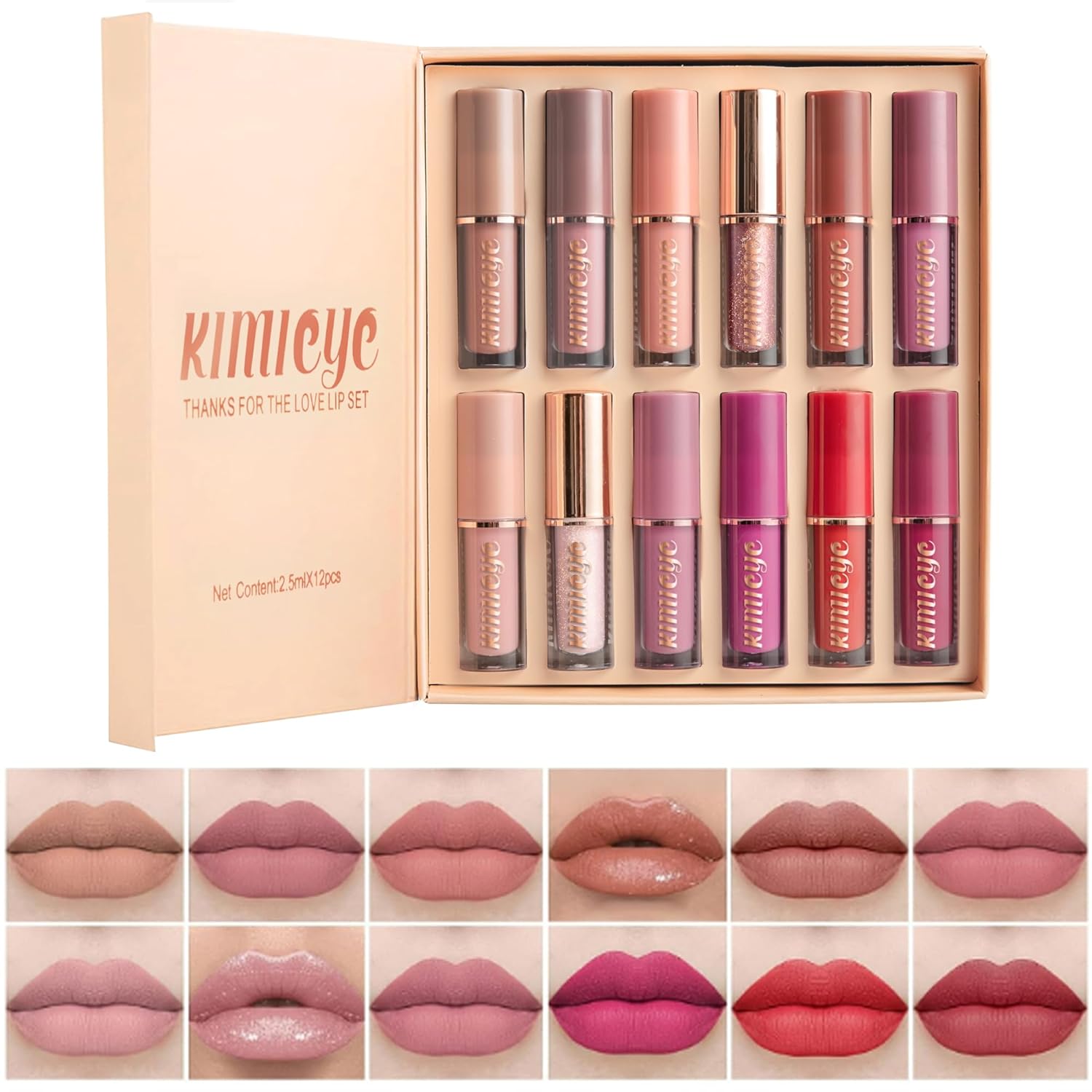 12Pcs Velvet Matte Liquid Lipstick Set, Waterproof Long Lasting Quick-drying Non-Stick Cup Nude Lip Stain Kit, Up to 24H Wear, Professional Lip Makeup Gift Kit for Women (SET A) 12Pcs Velvet Matte Liquid Lipstick Set, Waterproof Long Lasting Quick-drying Non-Stick Cup Nude Lip Stain Kit, Up to 24H Wear, Professional Lip Makeup Gift Kit for Women (SET A)