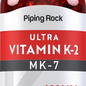 Piping Rock Vitamin K2 MK-7 | 100 mcg | 120 Softgels | Non-GMO, Gluten Free Supplement