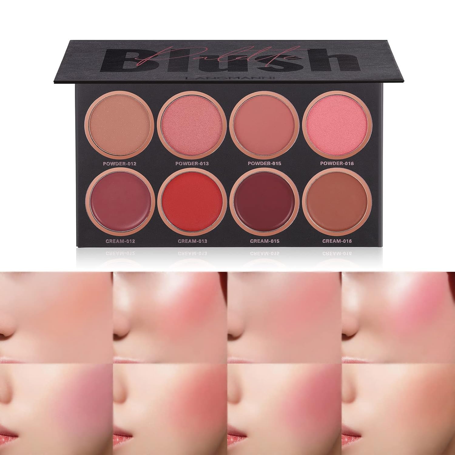 8 Colors Face Blush Palette,4 Color Mineral Blush Powder & 4 Color Cream Blusher,Matte & Shimmer Finishes Color from light to dark for Cheek and Eye Makeup,Long Wearing,Lightweight 8 Colors Face Blush Palette,4 Color Mineral Blush Powder & 4 Color Cream Blusher,Matte & Shimmer Finishes Color from light to dark for Cheek and Eye Makeup,Long Wearing,Lightweight