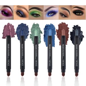 Eyeshadow Pencil, 12 Colours Glitter Eyeshadow Pen Highlighter Professional Eyeliner Eye Pencil Pearly Luminous Shadow Stick Long Lasting Waterproof Eye Shadow Pen Set