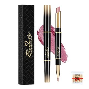 Retrospecti Lipstick, Double Ended Lipstick Automatic Lip Liner Matte Waterproof Non-fading Non-stick Lipstick, Retrospecti Double Ended Lipstick,Instantaneou Double Ended Lipstick