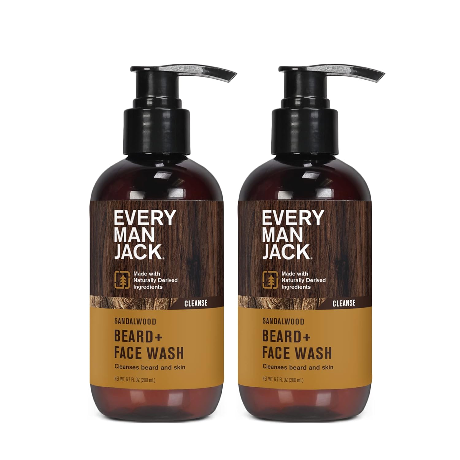Every Man Jack Beard and Face Wash, Sandalwood Fragance, 6.7 FL OZ / 200mL (Pack of 2) Every Man Jack Beard and Face Wash, Sandalwood Fragance, 6.7 FL OZ / 200mL (Pack of 2)