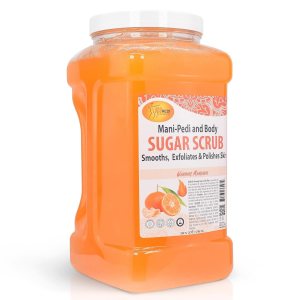 SPA REDI – Sugar Body Scrub, Exfoliating, Mandarin, 128 Oz, Moisturizing, Hydrating and Nourishing, Glow, Polish, Smooth and Fresh Skin – Body Exfoliator