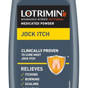 Lotrimin Antifungal Jock Itch Medicated Powder with Miconazole Nitrate, Jock Itch Treatment for Men, Women, and Kids Over The Age of 2, 6.25 oz Bottle