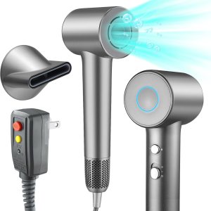 Hair Dryer, 200 Million Negative Ionic 1500W Fast Drying Blow Dryer with 110,000 RPM Brushless Motor, 3 Heat Setting, High-Speed Thermal-Control Hairdryer with 360° Magnetic Nozzle for Home, Travel