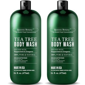 Antibacterial Tea Tree Oil Body Wash For Men & Women – (2 Pack X 16oz) Remedy Soap Extra Strength – Helps Treat Acne, Athletes foot, Eczema, Toenail Fungus & Jock Itch & Ringworm – For All Skin Types