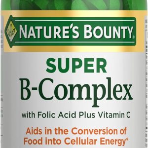 Nature’s Bounty Super B Complex with Vitamin C & Folic Acid, Immune & Energy Support, 150 tablets