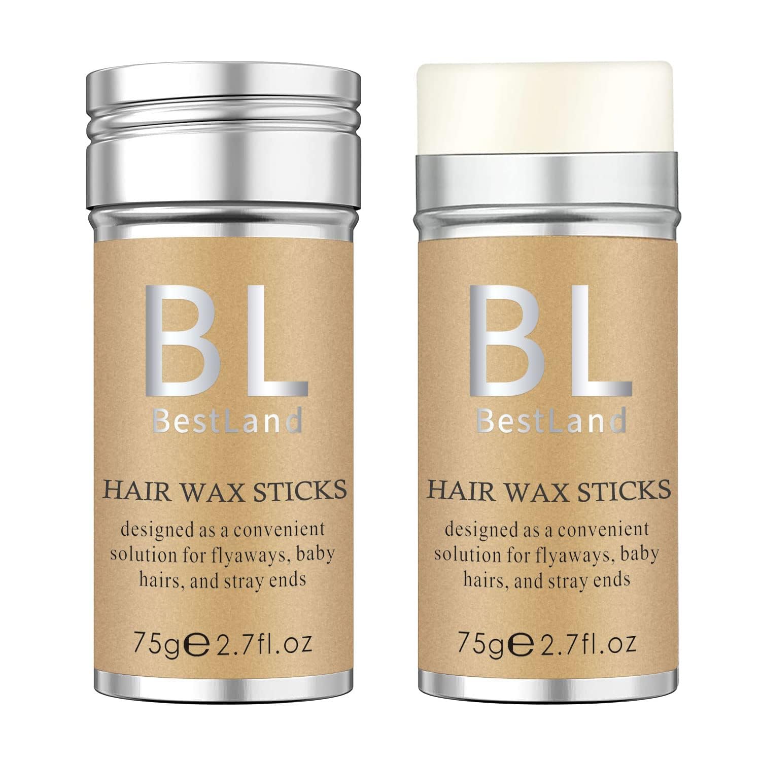 BestLand Hair Wax Stick, Flyaways Hair Stick Non-greasy Styling Wax Stick for Hair Edge Control Hair Finishing Slick Wax Stick Flyaways Edge Frizz Baby Hairs (2.7 Fl Oz (Pack of 1)) BestLand Hair Wax Stick, Flyaways Hair Stick Non-greasy Styling Wax Stick for Hair Edge Control Hair Finishing Slick Wax Stick Flyaways Edge Frizz Baby Hairs (2.7 Fl Oz (Pack of 1))