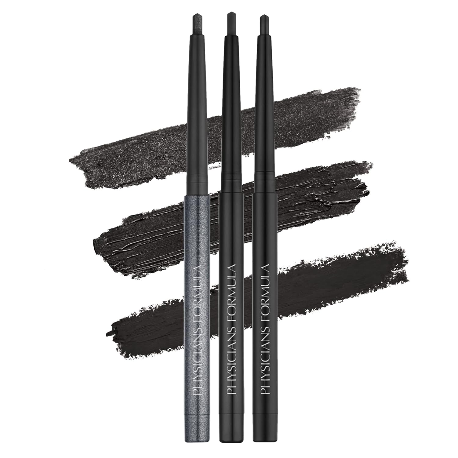 Physicians Formula Eye Booster Gel Black Eyeliner Set of 3, Shimmer, Satin, Matte, Water-Resistant, Smudge Resistant, Lasts All Day Physicians Formula Eye Booster Gel Black Eyeliner Set of 3, Shimmer, Satin, Matte, Water-Resistant, Smudge Resistant, Lasts All Day