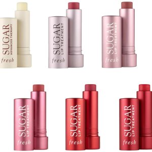 6 Piece Fresh Sugar Lip Treatment Set Includes Rose, Petal, Bloom, Coral, Icon and Advanced Therapy 2.2 grams each