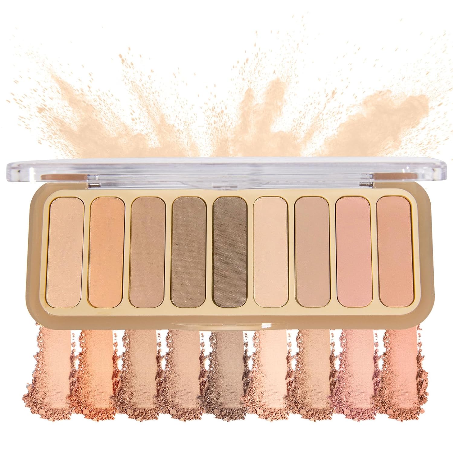 9 Colors Mini Matte Naked Eyeshadow Palette High Pigmented Peach Eye Shadow Powder Ultra-Blendable Waterproof Long Lasting Neutral Nude Makeup Pallet Suitable for Older Women 9 Colors Mini Matte Naked Eyeshadow Palette High Pigmented Peach Eye Shadow Powder Ultra-Blendable Waterproof Long Lasting Neutral Nude Makeup Pallet Suitable for Older Women
