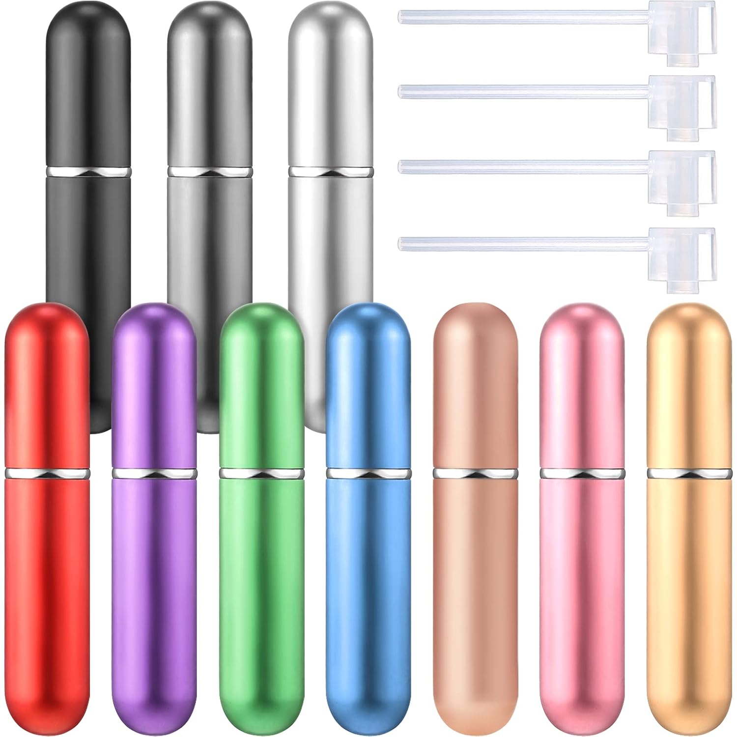 10 Pieces Travel Perfume Atomizer Portable Mini Refillable 5 ml Perfume Empty Spray Bottle Compatible with 4 Pieces Perfume Dispenser Pump Transfer Tool for Travel 10 Pieces Travel Perfume Atomizer Portable Mini Refillable 5 ml Perfume Empty Spray Bottle Compatible with 4 Pieces Perfume Dispenser Pump Transfer Tool for Travel