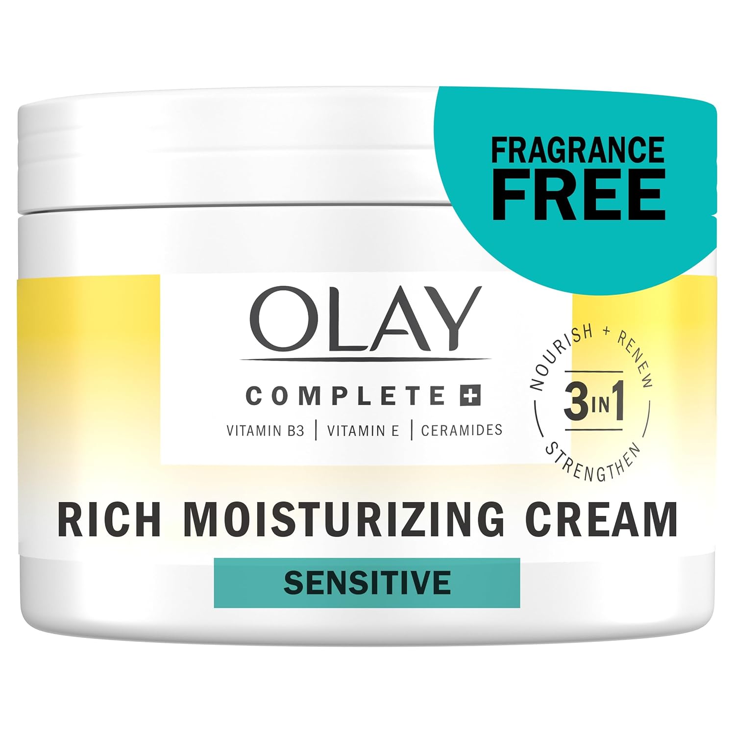 Olay Complete+ Rich Moisturizing Cream Fragrance-Free, 8.5 OZ, 3-in-1 Hydrating Face Cream for Dry Skin with Vitamin B3, Vitamin E, and Ceramides Olay Complete+ Rich Moisturizing Cream Fragrance-Free, 8.5 OZ, 3-in-1 Hydrating Face Cream for Dry Skin with Vitamin B3, Vitamin E, and Ceramides