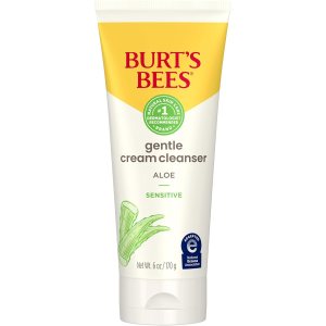Burt’s Bees Gentle Cream Cleanser with Aloe for Sensitive Skin, 98.9% Natural Origin, 6 Ounces