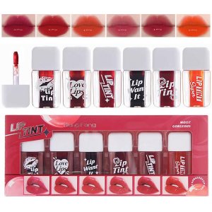Yasovigi Lip Tint Lip Stain Set, 6pcs High Moisturizing Lip Gloss Strong Hydrating Lip Balm Care Stick Nourishing Repairing Non-sticky, Moisture&Lighten Lip Lines (6 Packs)