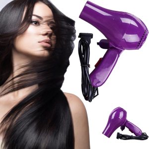 Hair Dryer with Folding Handle Travel Hair Dryer Mini Powerful Ionic Blow Dryer for Fast Drying Low Noise Mini Hair Dryer with Lightweight Design for Women All Hair 3 Speed Settings, Purple
