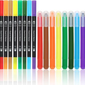 EOOUT Bible Highlighters, Aesthetic Cute Gel Highlighters, Assorted Colors, Pastel Quick Dry Highlighters Set 16 Pack(8 Bible Gel Highlighters, 8 Fineliner)