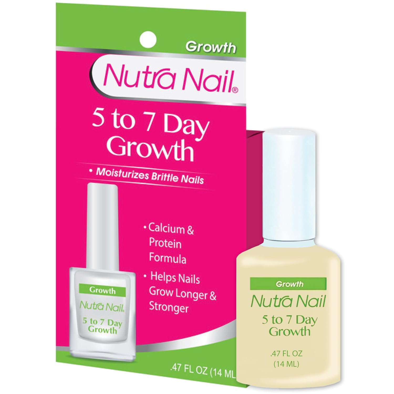 Nutra Nail 5 to 7 Day Growth Treatment – Fast Keratin Nail Hardener & Nail Strengthener for Thin Nails, Brittle & Damaged (0.47 Fl Oz) Nutra Nail 5 to 7 Day Growth Treatment – Fast Keratin Nail Hardener & Nail Strengthener for Thin Nails, Brittle & Damaged (0.47 Fl Oz)