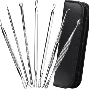 Teenitor 7 in 1 Pimple Popper Tool Kit Blackhead Remover Tools Blackhead Extractor, Pimple Extractor Pimple Popper Tool Zit Popper Tool Acne Tools Comedone Extractor Black Head Remover for Face