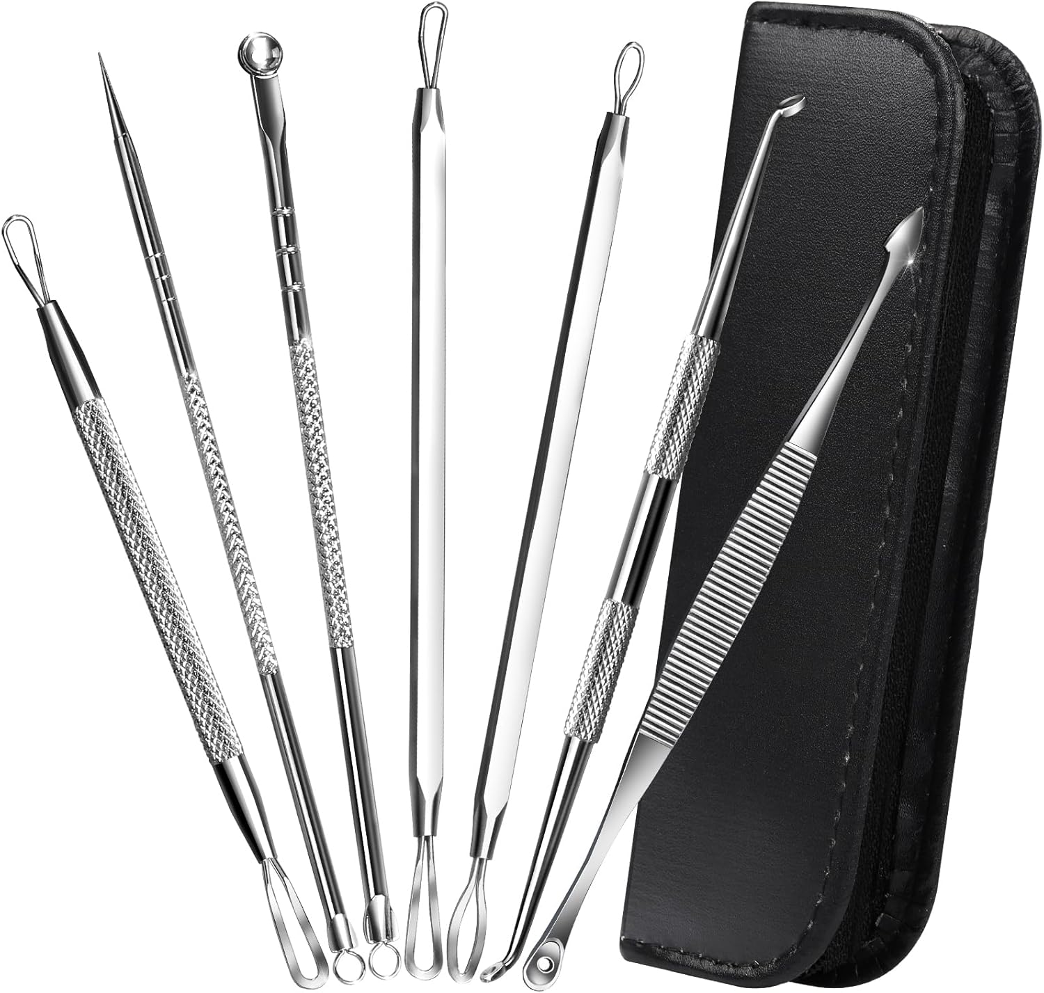 Teenitor 7 in 1 Pimple Popper Tool Kit Blackhead Remover Tools Blackhead Extractor, Pimple Extractor Pimple Popper Tool Zit Popper Tool Acne Tools Comedone Extractor Black Head Remover for Face Teenitor 7 in 1 Pimple Popper Tool Kit Blackhead Remover Tools Blackhead Extractor, Pimple Extractor Pimple Popper Tool Zit Popper Tool Acne Tools Comedone Extractor Black Head Remover for Face