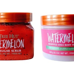 Tree Hut Radiant Skin Watermelon Shea Sugar Scrub Bundled With Watermelon Whipped Shea Body Butter