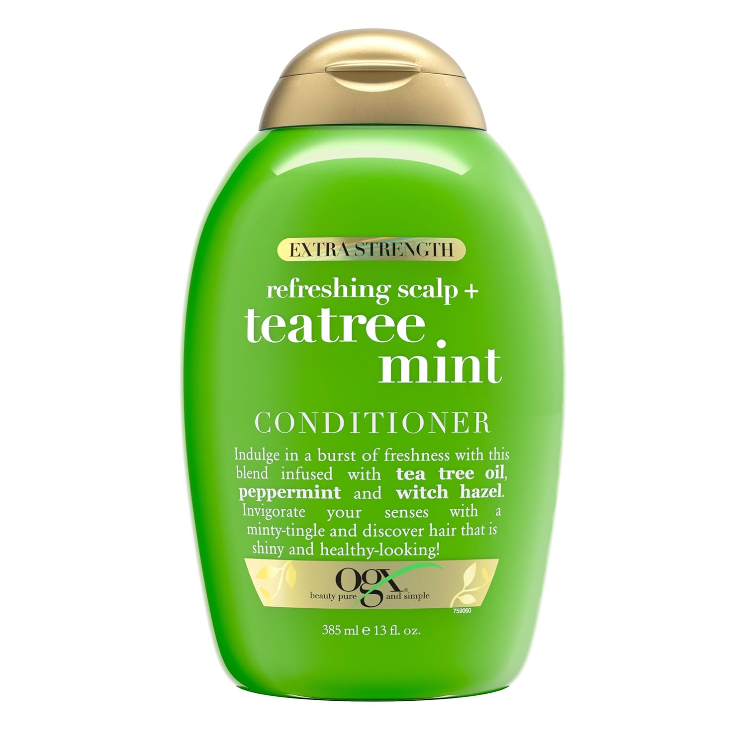 OGX Extra Strength Refreshing Scalp + Teatree Mint Conditioner, Invigorating Conditioner with Tea Tree & Peppermint Oil & Witch Hazel, Paraben-Free, Sulfate-Free Surfactants, 13 fl oz OGX Extra Strength Refreshing Scalp + Teatree Mint Conditioner, Invigorating Conditioner with Tea Tree & Peppermint Oil & Witch Hazel, Paraben-Free, Sulfate-Free Surfactants, 13 fl oz