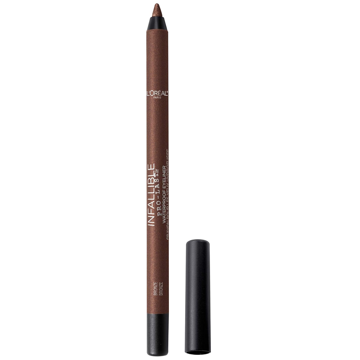 L’Oreal Paris Makeup Infallible Pro-Last Pencil Eyeliner, Waterproof and Smudge-Resistant, Glides on Easily to Create any Look, Bronze, 0.042 oz. L’Oreal Paris Makeup Infallible Pro-Last Pencil Eyeliner, Waterproof and Smudge-Resistant, Glides on Easily to Create any Look, Bronze, 0.042 oz.
