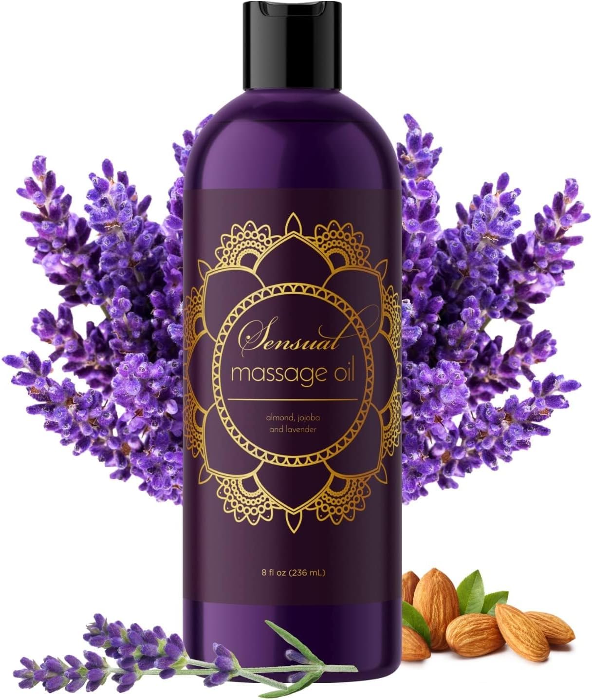 Aromatherapy Sensual Massage Oil for Couples – Relaxing Full Body Massage Oil for Date Night with Sweet Almond Oil – Vegan Lavender Massage Oil for Massage Therapy Smooth Gliding Formula 8 Fl Oz Aromatherapy Sensual Massage Oil for Couples – Relaxing Full Body Massage Oil for Date Night with Sweet Almond Oil – Vegan Lavender Massage Oil for Massage Therapy Smooth Gliding Formula 8 Fl Oz