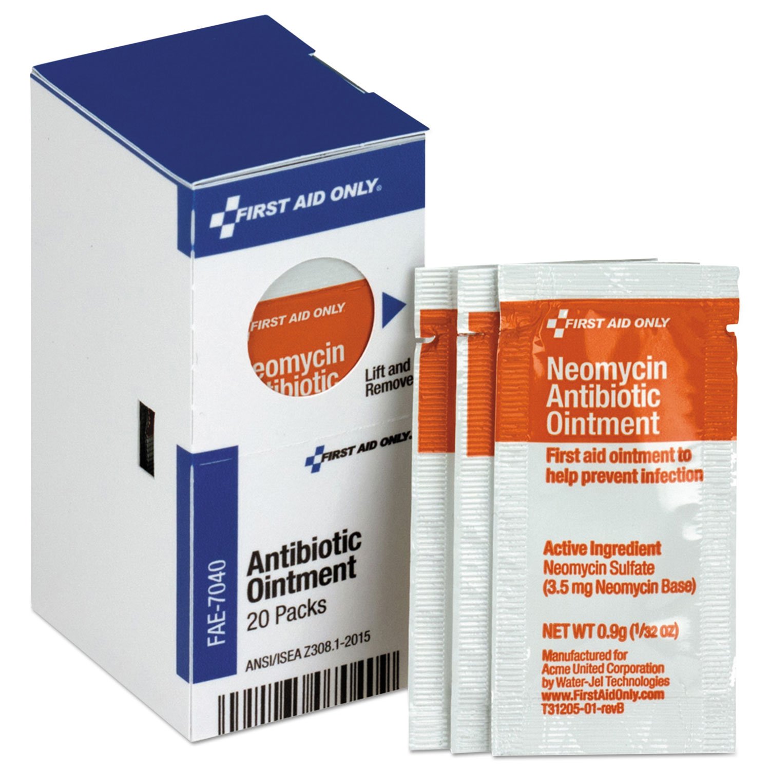 First Aid Only FAE-7040 SmartCompliance Refill Antibiotic Ointment Packets, 20 Count First Aid Only FAE-7040 SmartCompliance Refill Antibiotic Ointment Packets, 20 Count