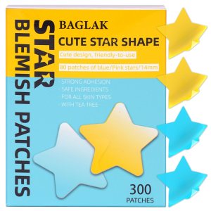 Star Pimple Patches – 160 Patches – Hydrocolloid Patches – Star Shape Spot Dots,Yellow & Blue,Cute Face Stickers