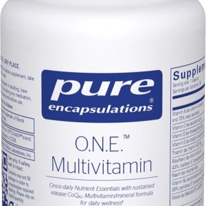 Pure Encapsulations O.N.E. Multivitamin – Once Daily Multivitamin with Antioxidant Complex Metafolin, CoQ10, and Lutein to Support Vision, Cognitive Function, and Cellular Health* – 30 Capsules