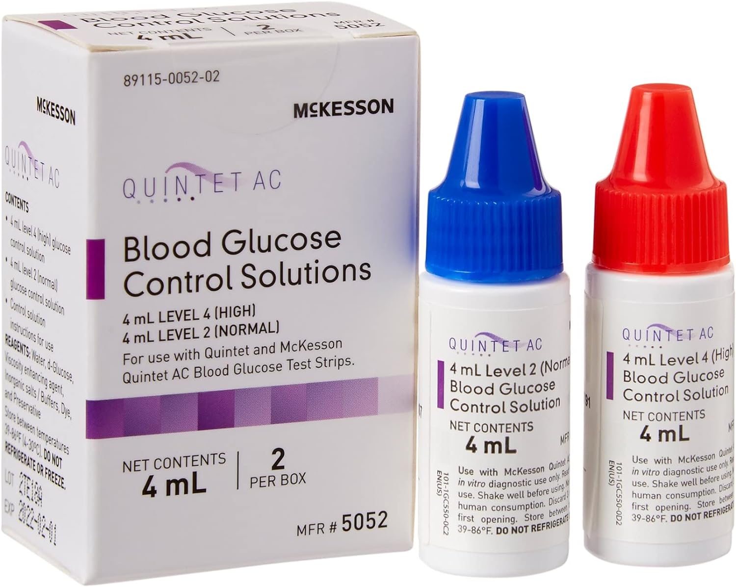 McKesson Quintet AC Blood Control Solution for Glucose Meter Level 1 / Level 2, 1 Count McKesson Quintet AC Blood Control Solution for Glucose Meter Level 1 / Level 2, 1 Count
