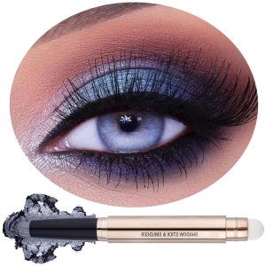18 color eyeshadows stick shimmer,Highlighter waterproof eyeshadow pen,Colour pop eye makeup (Silver gray #10)