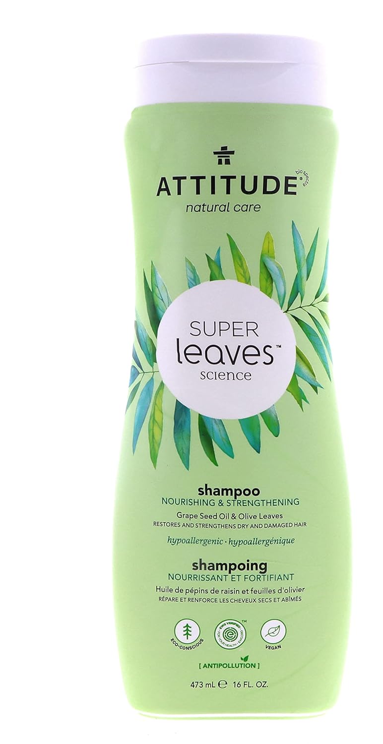 Attitude Natural Shampoo – Nourishing & Strengthening, 16 Fl Oz (Pack of 2) Attitude Natural Shampoo – Nourishing & Strengthening, 16 Fl Oz (Pack of 2)