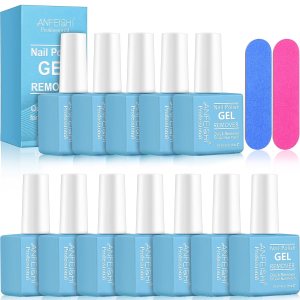 12 Pack Gel Nail Polish Remover 15ml, Remove Gel Nail Polish Within 3-5 Minutes Quickly and Easily No Need for Foil No Soaking or Wrapping