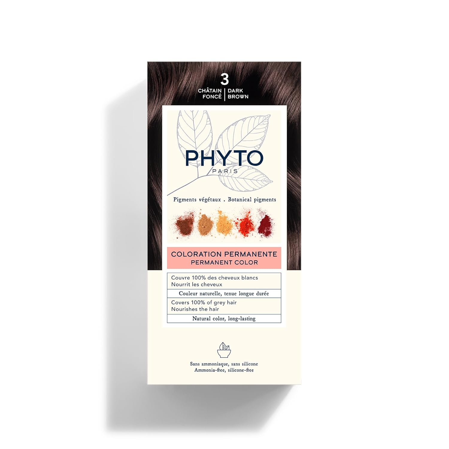 PHYTO Phytocolor Permanent Hair Color with Botanical Pigments, 100% Grey Hair Coverage, Ammonia-free, PPD-free, Resorcin-free, 0.42 oz PHYTO Phytocolor Permanent Hair Color with Botanical Pigments, 100% Grey Hair Coverage, Ammonia-free, PPD-free, Resorcin-free, 0.42 oz