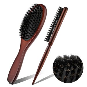 Teasing Brush for Fine Hair, Teasing Brush Slick Back with Rat Tail Handle Comb for Thin Straight Hair to Create Volume and Smooth