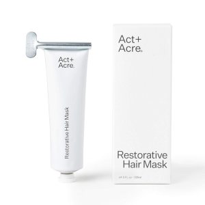 Act+Acre Restorative Conditioning Hair Mask – Cold Processed Hair Treatment for Hydrating Dry and Damaged Hair – Moisturizing Silicone Free Hair Masks (4 Fluid Ounces)
