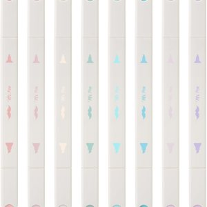 Mr. Pen- Aesthetic Highlighters, 8 pcs, Muted Pastel Colors, Double-ended, Chisel and Fine Tip, No Bleed Bible Highlighter Pastel Highlighter Set, Bible Highlighters and Pens No Bleed