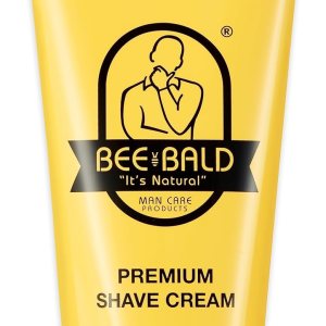 BEE BALD SHAVE Premium Shave Cream Goes On Light & Slick For A Shave That’s Incredibly Smooth & Quick For Both Face And Head, 6 Fl Oz