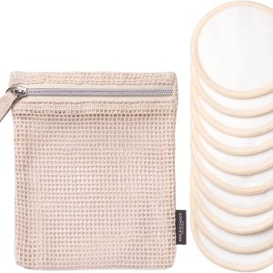 Paula’s Choice Reusable Makeup Remover Pads, Eco-Friendly Cotton & Bamboo Rounds for Toner & Exfoliants, Includes Washable Bag for Laundry & Storage, 10 Count