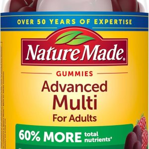 Nature Made Advanced Multivitamin Gummies for Adults with Magnesium Citrate, Calcium & All 8 B Vitamins, Daily Nutritional Support, 90 Gummies, 30 Day Supply