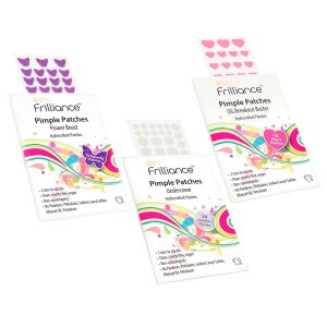 Hydrocolloid Acne Pimple Patches for Zits and Blemishes 3 Pack Bundle, Pink Heart, Purple Butterfly & Clear Circle Spot Treatment Stickers for Face & Skin, Vegan and Cruelty Free
